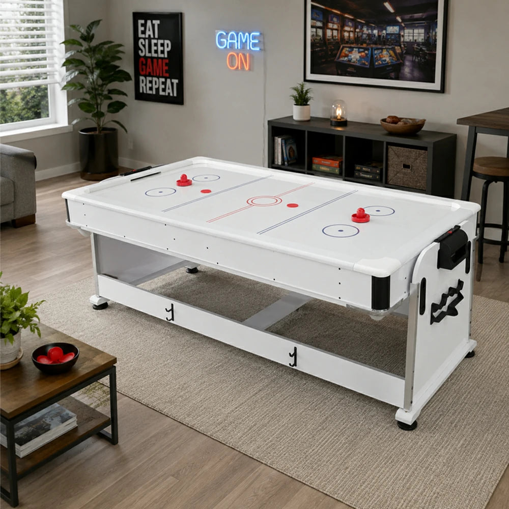 Eeeza 4 In 1 Multi-functional Game Table with Accessories, MDF, 7ft