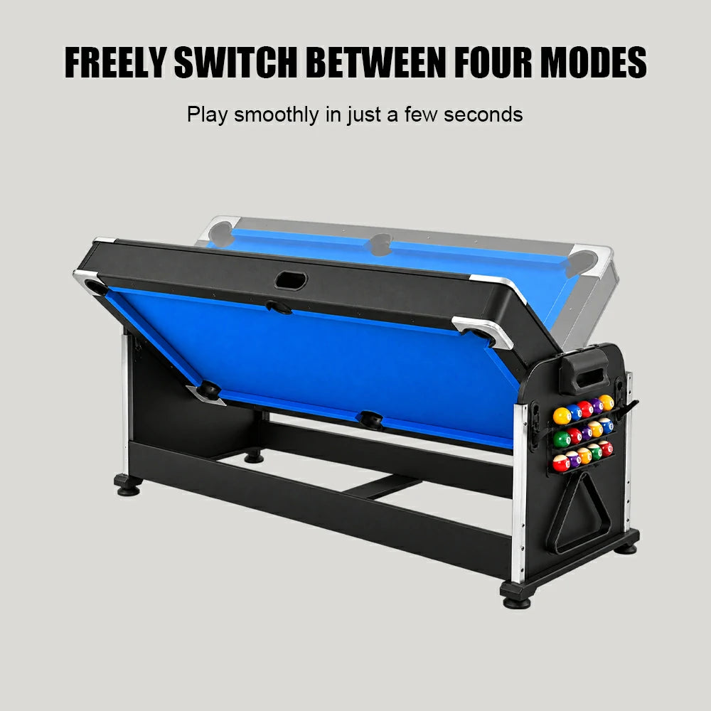 Eeeza 4 In 1 Multi-functional Game Table with Accessories, MDF, 7ft