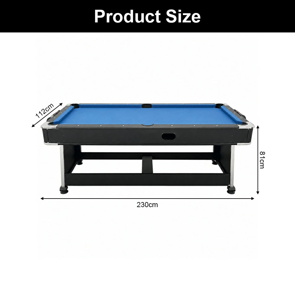 Eeeza 4 In 1 Multi-functional Game Table with Accessories, MDF, 7ft