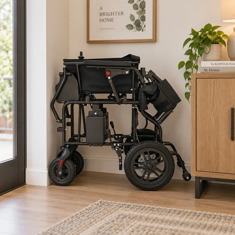 Eeeza WD601 Foldable Electric Wheelchair for Senior, 6km/h, 24V12Ah