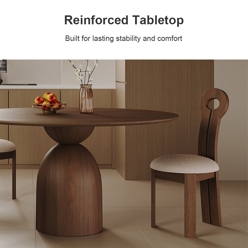 Eeeza Essence Vintage Dining Table, Multi-Layer Board (MLB)‌, Round