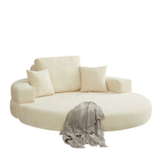 Eeeza Convertible Sofa Bed, Round, 2-seater, Velvet Fabric