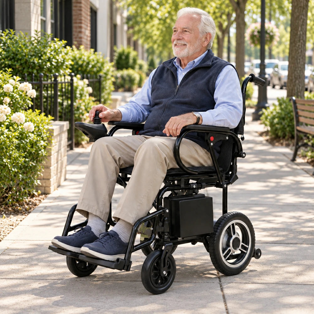 Eeeza 6013A Foldable and Portable Electric Wheelchair, 1–6 km/h