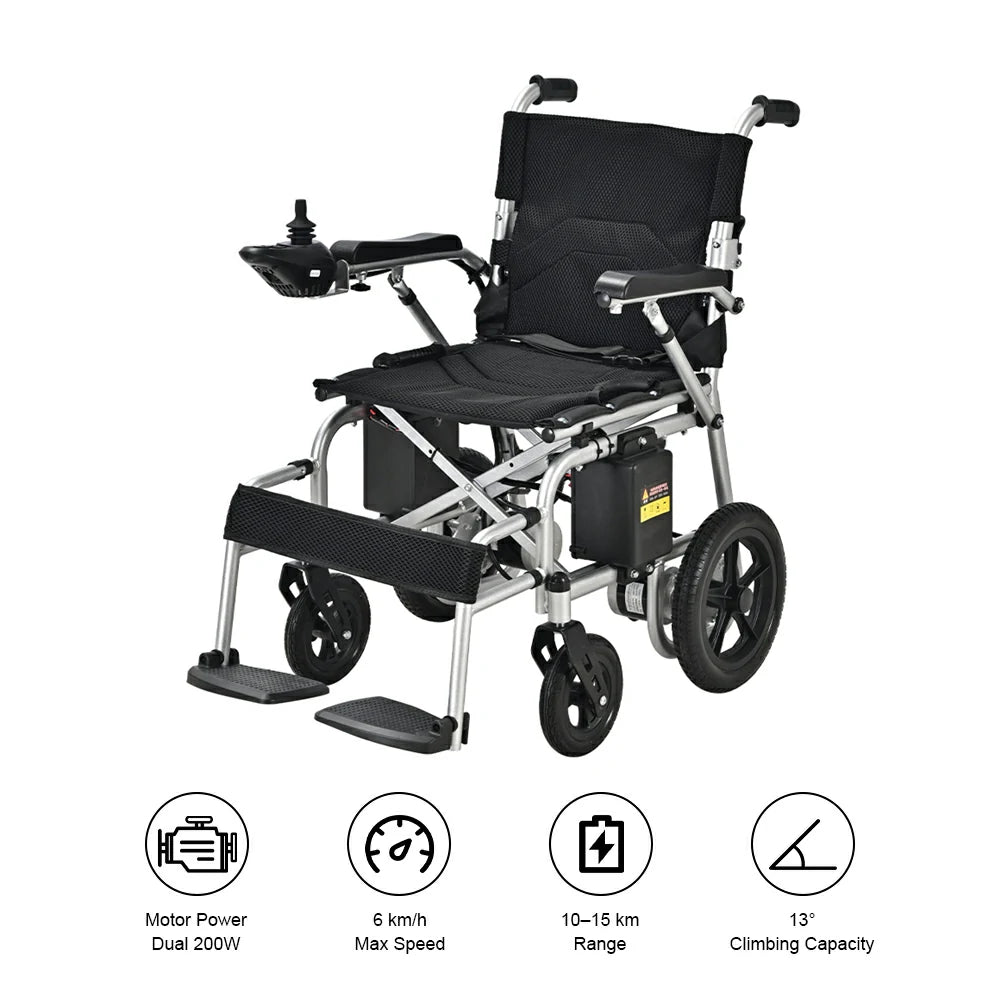 Eeeza 6013A Foldable and Portable Electric Wheelchair, 1–6 km/h