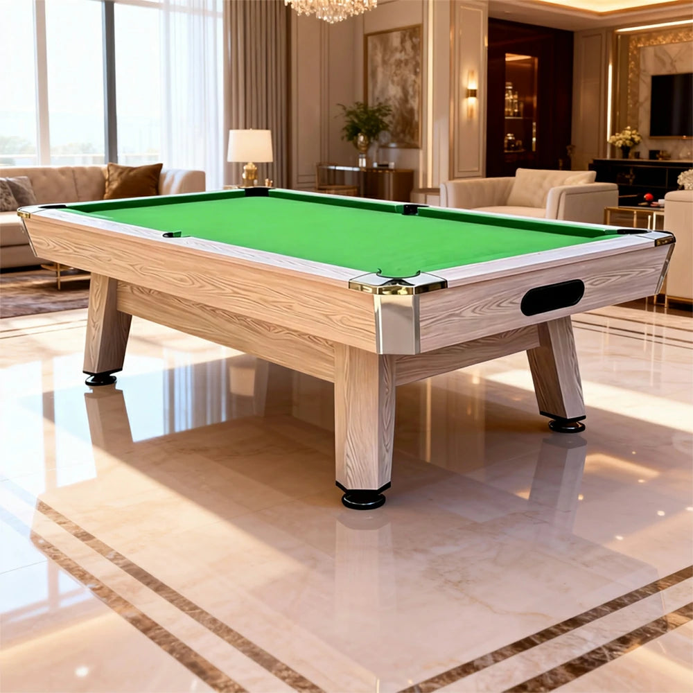 Shenling Billiard Pool Table with Ball Return and Accessories, MDF