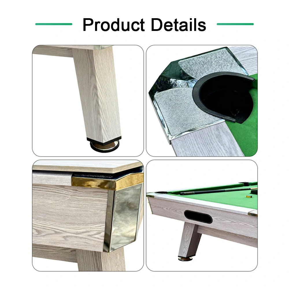 Shenling Billiard Pool Table with Ball Return and Accessories, MDF