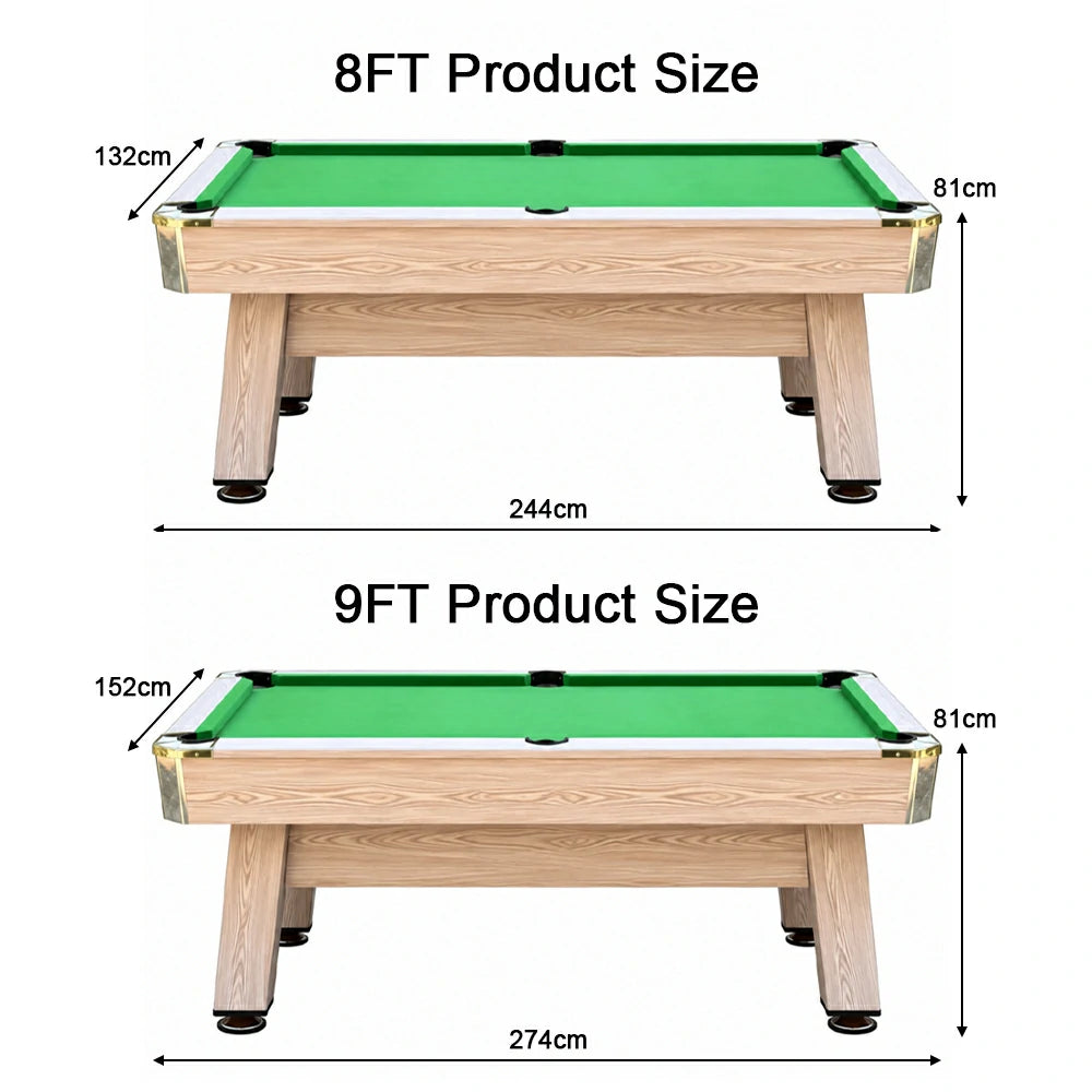Shenling Billiard Pool Table with Ball Return and Accessories, MDF