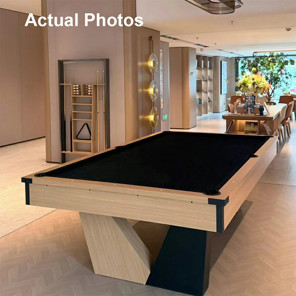 Pool Table with Ball Return and Wool Cloth, Full Accessories, 8ft