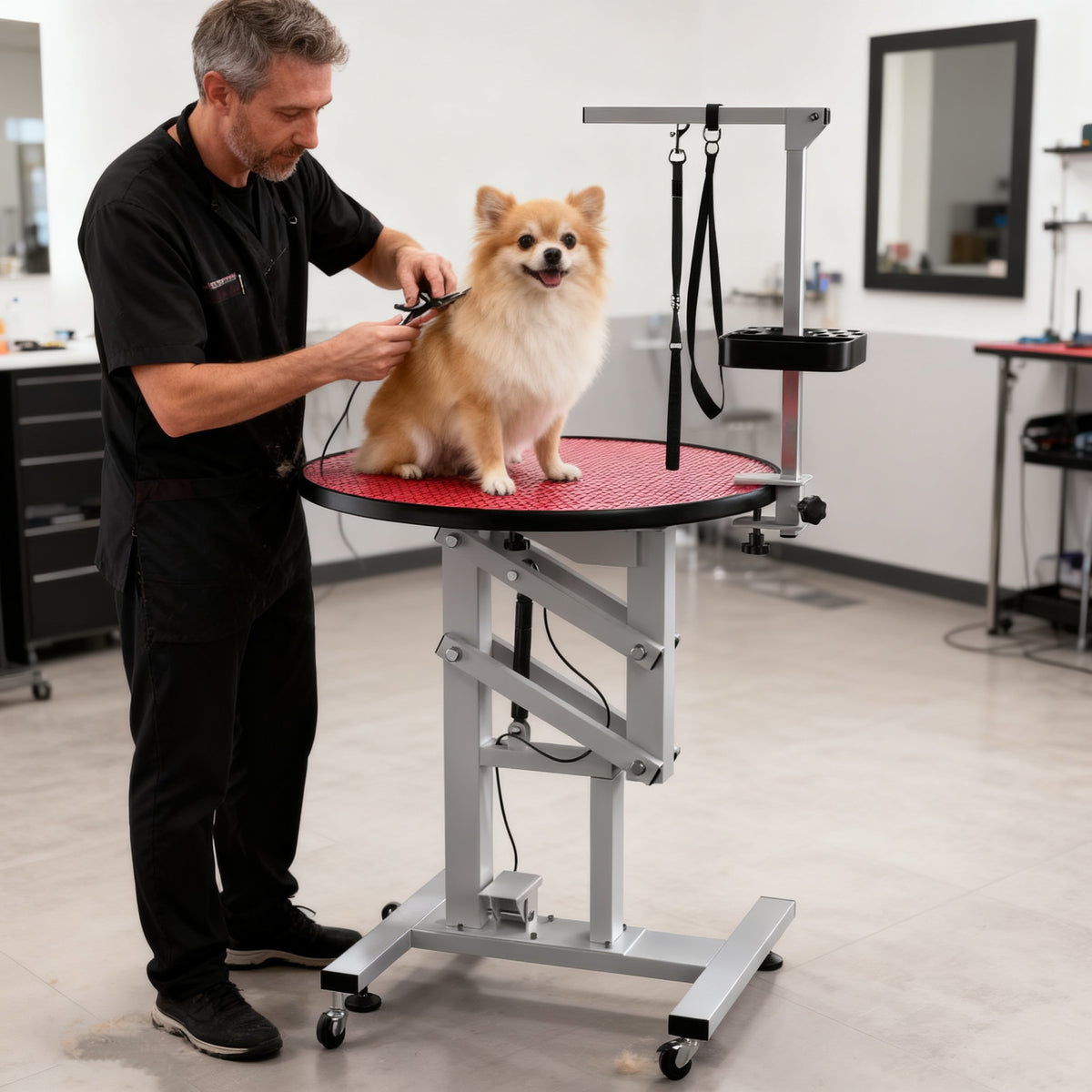 Pet bathing, grooming, rotating table, with a load capacity of 50kg