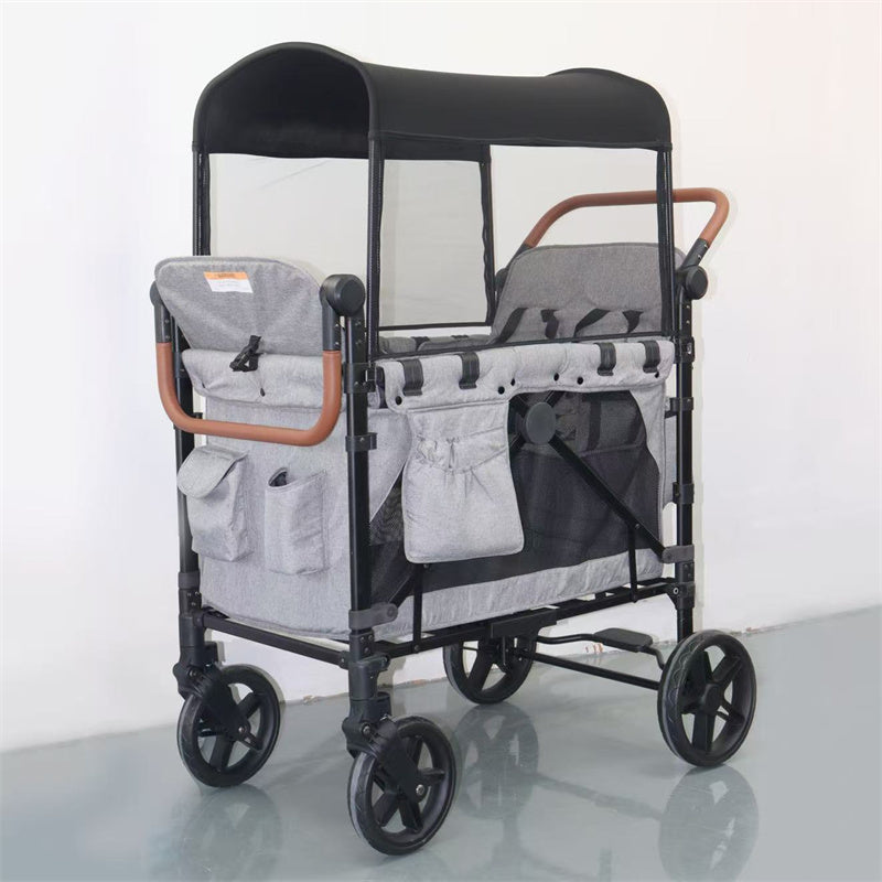 Eeeza Foldable Camping Stroller with Canopy for Outdoor, Oxford Fabric