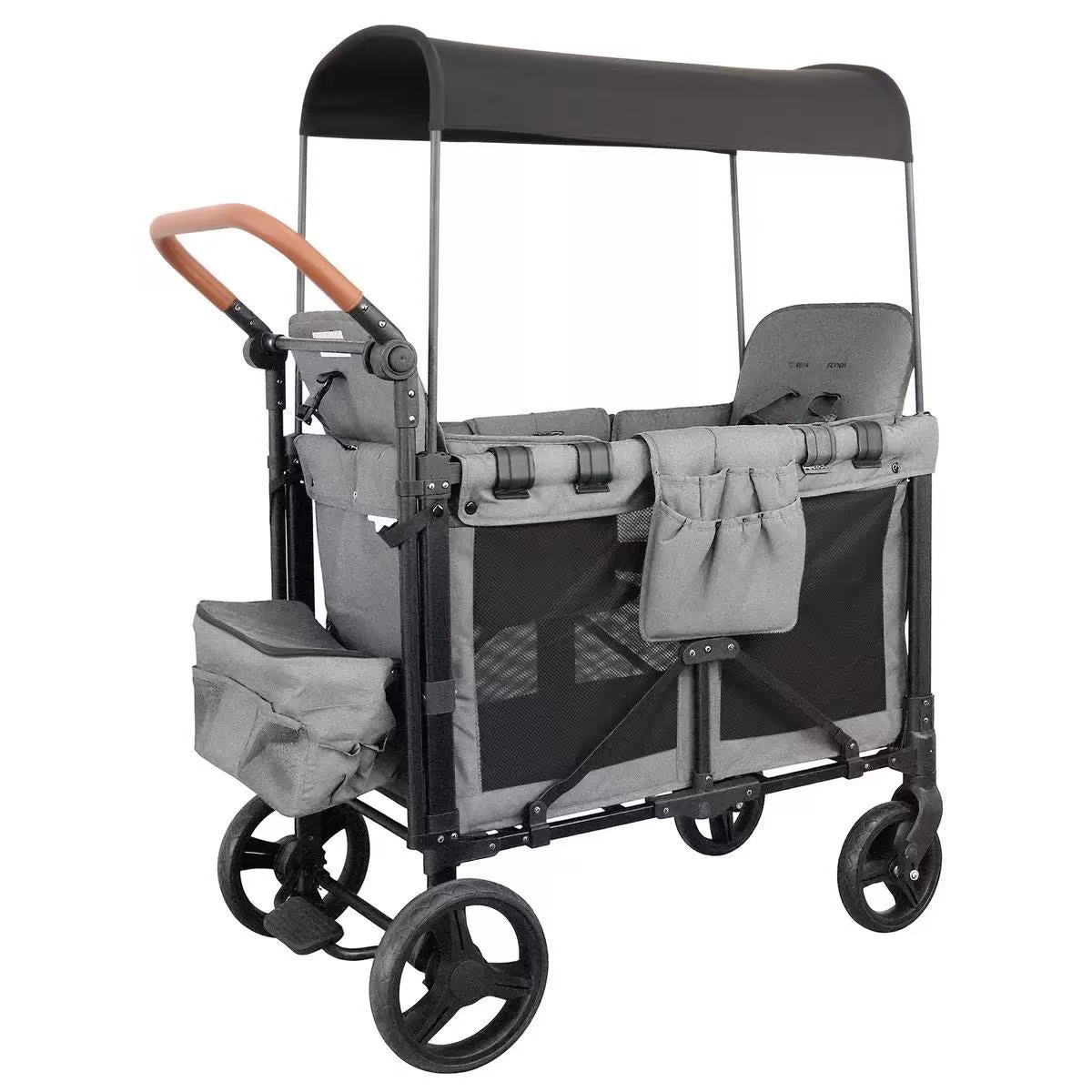 Eeeza Foldable Camping Stroller with Canopy for Outdoor, Oxford Fabric