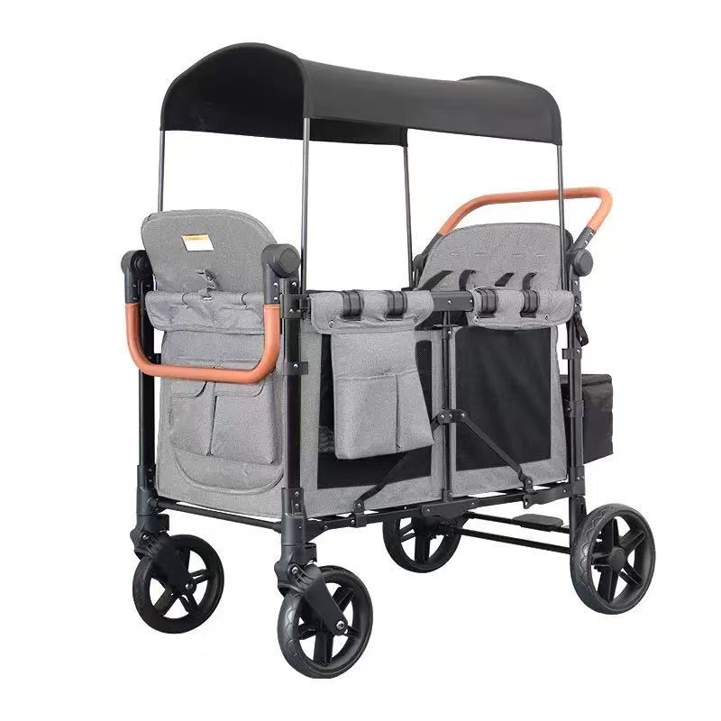 Eeeza Foldable Camping Stroller with Canopy for Outdoor, Oxford Fabric