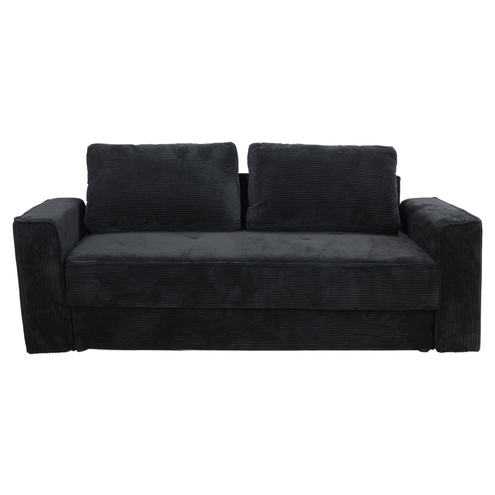 Eeeza Multi-functional Modular Sofa, 3-seater, Corduroy, Black