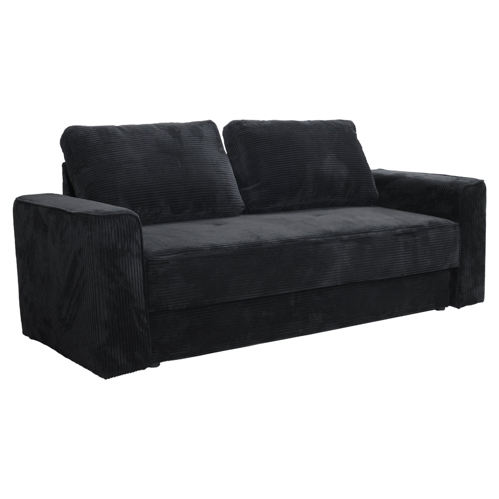 Eeeza Multi-functional Modular Sofa, 3-seater, Corduroy, Black