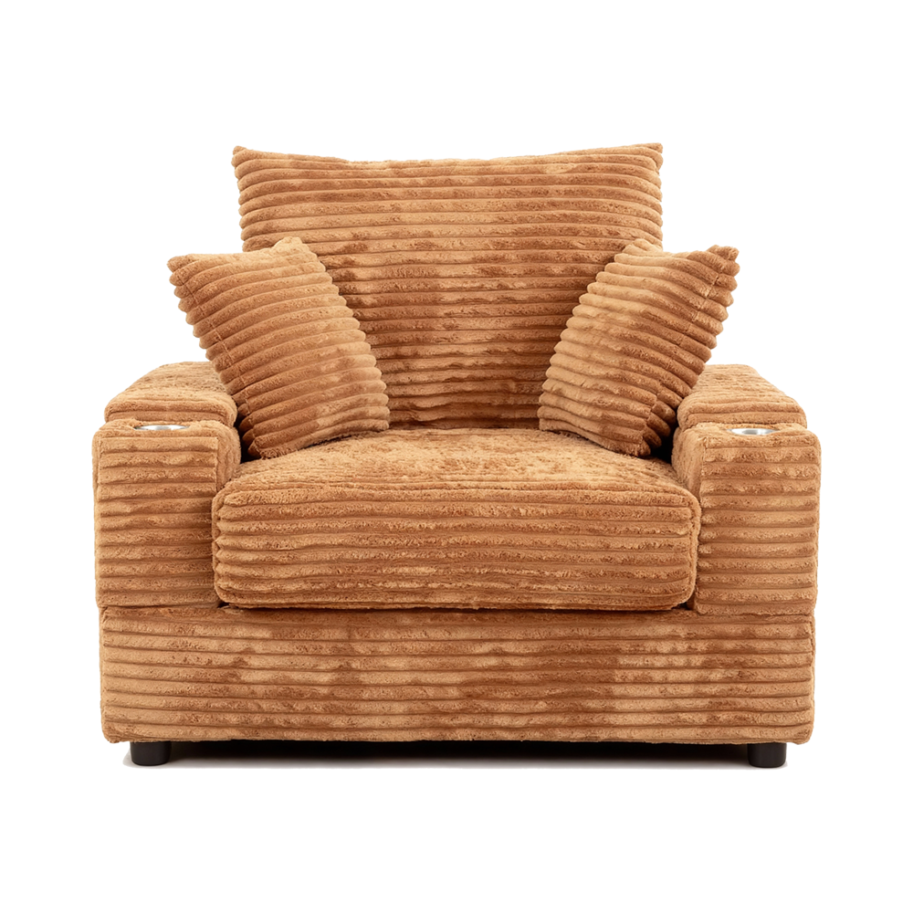 Accent Chair with Ottoman,Comfy Oversized Single Sofa