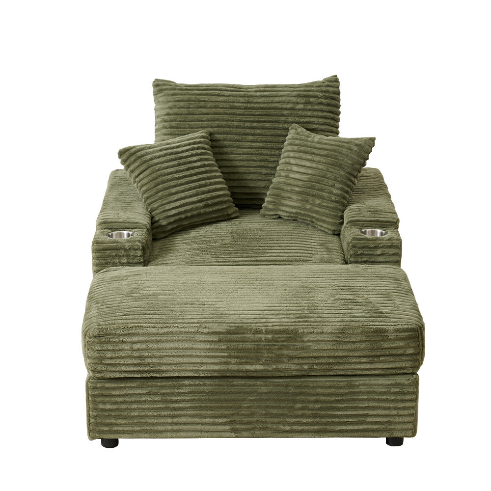 Accent Chair with Ottoman,Comfy Oversized Single Sofa