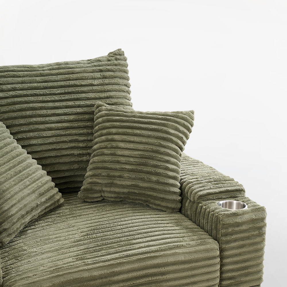 Accent Chair with Ottoman,Comfy Oversized Single Sofa