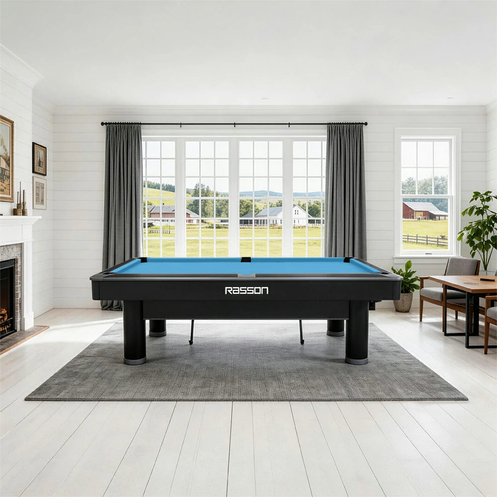 RASSON Iron Man American Pool Table, 9ft