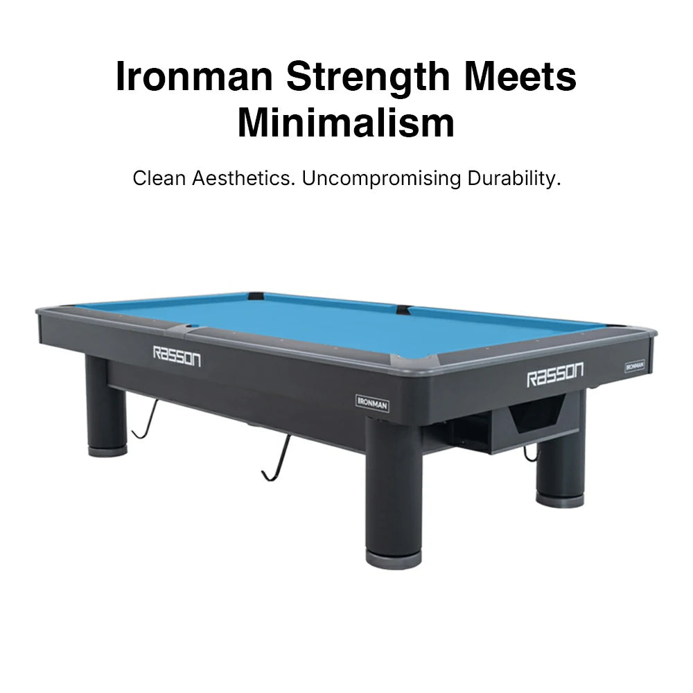 RASSON Iron Man American Pool Table, 9ft