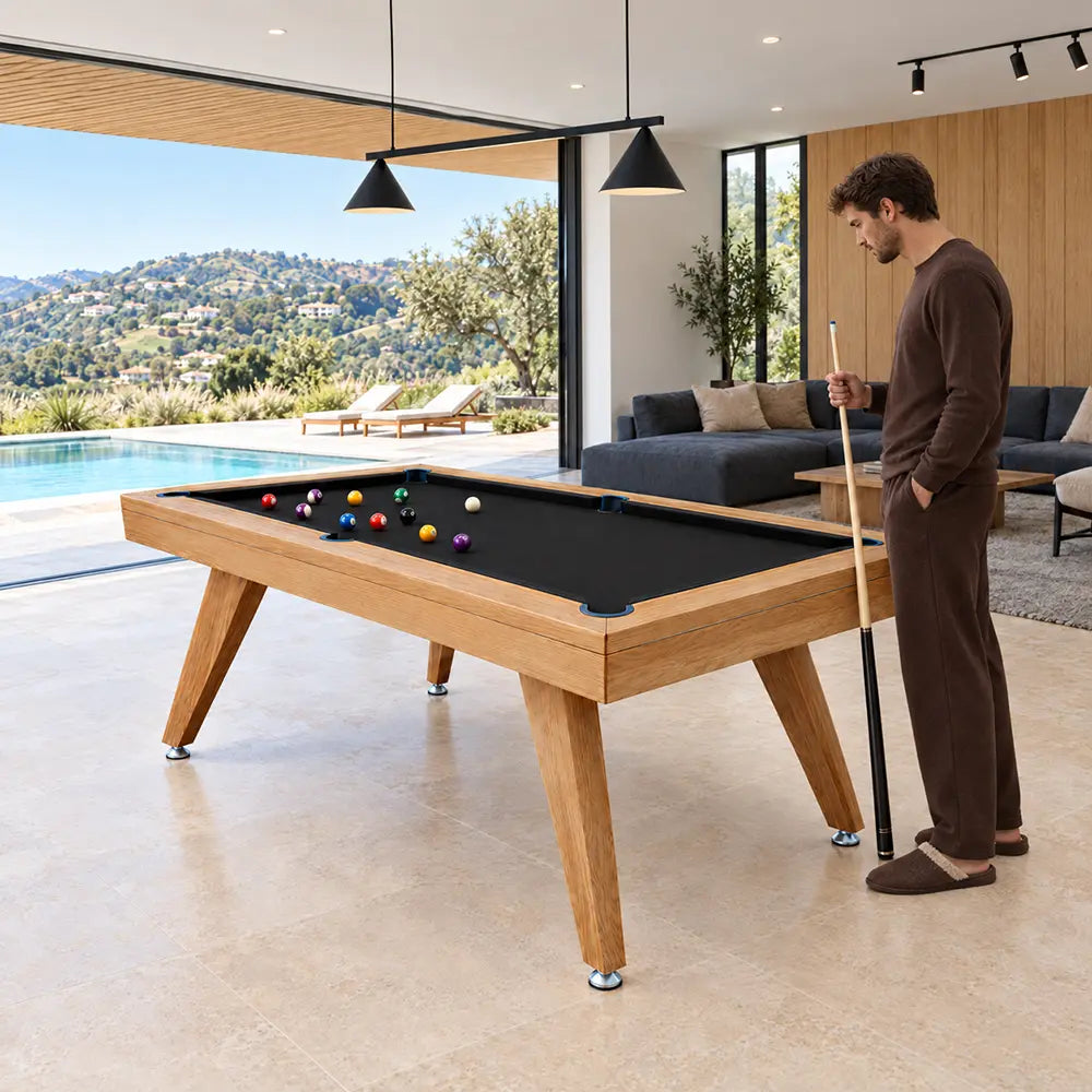RASSON P1 English Pool Table with Dining-top, 7Ft