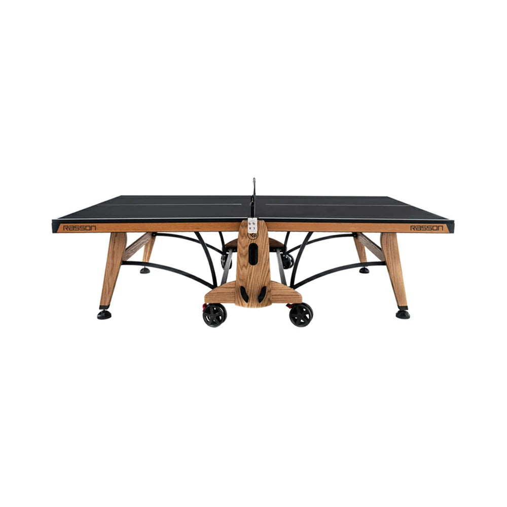 RASSON R-T03 Foldable Wood Table Tennis Table for Indoor, Oak, 9ft