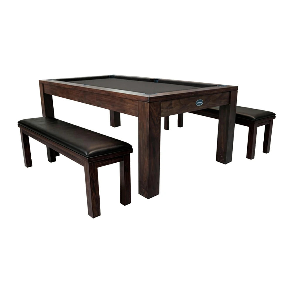 RASSON P4 English Pool Table with Dining Top, Solid Wood, 7ft