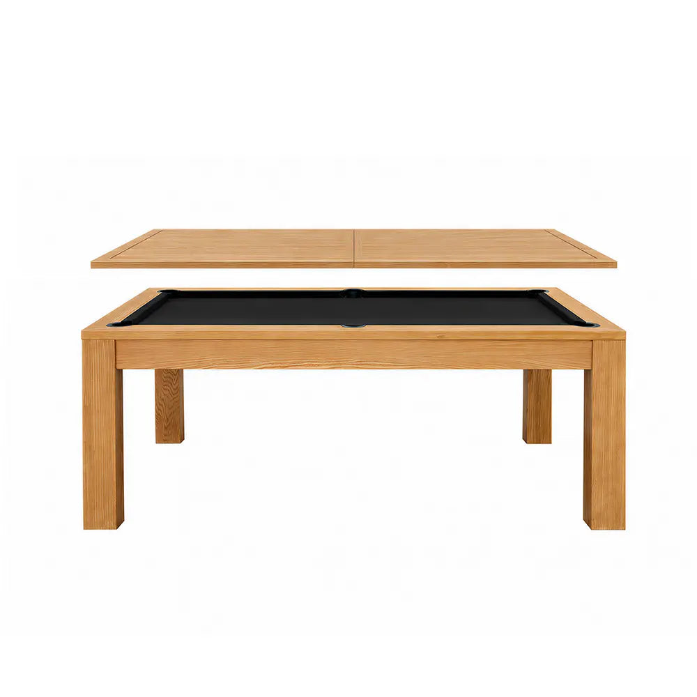 RASSON P4 English Pool Table with Dining Top, Solid Wood, 7Ft