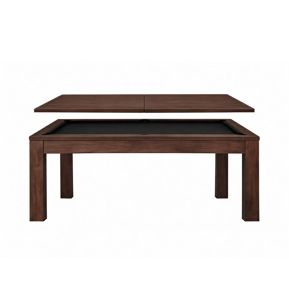 RASSON P4 English Pool Table with Dining Top, Solid Wood, 7Ft