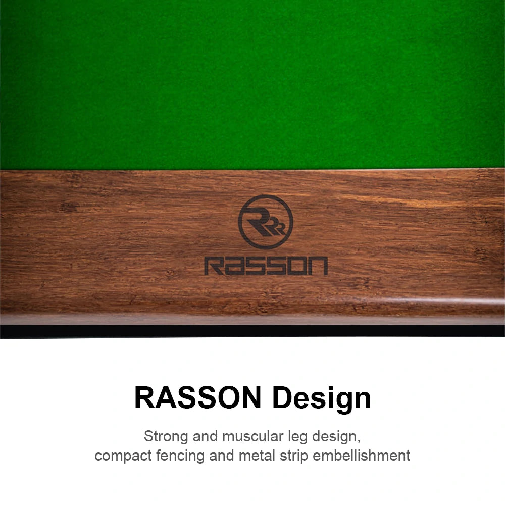 RASSON Strong II Chinese Pool Table with Cues, 9ft, Black