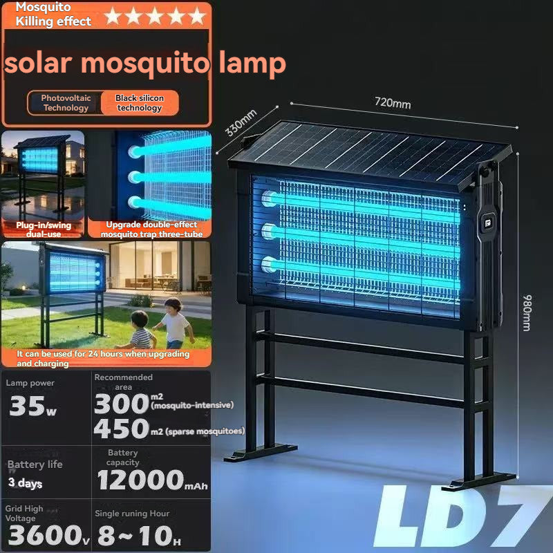 Large Solar Mosquito Killer Lamp for Garden, Waterproof