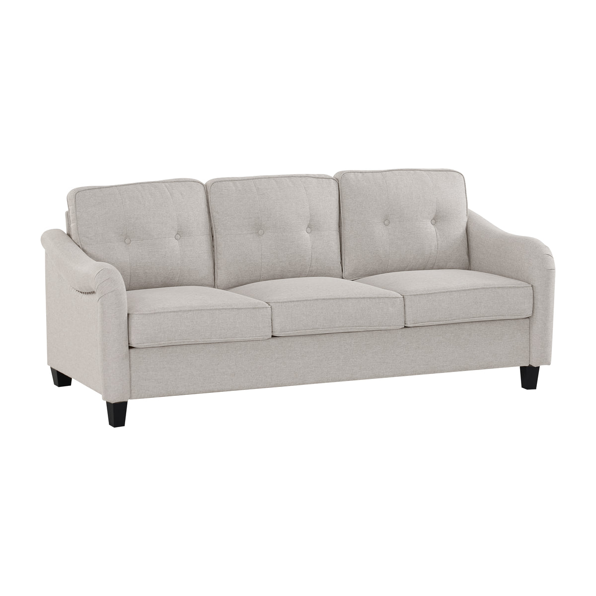 Eeeza Modern Sofa Set with 3-Seater, Loveseat and Armchair, Polyester