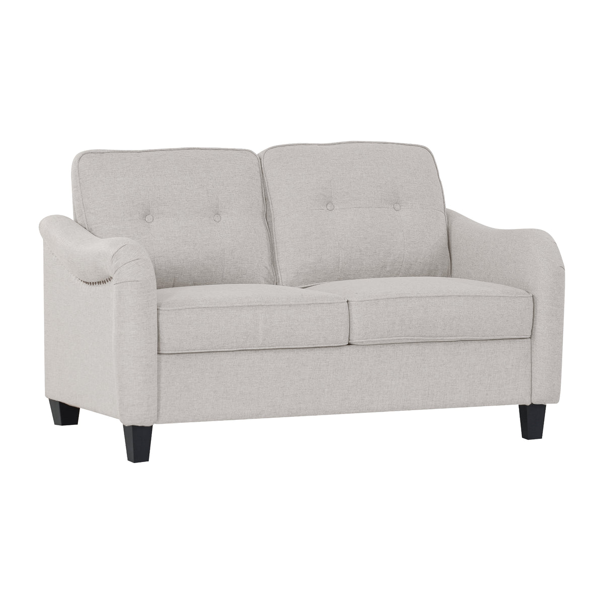 Eeeza Modern Sofa Set with 3-Seater, Loveseat and Armchair, Polyester