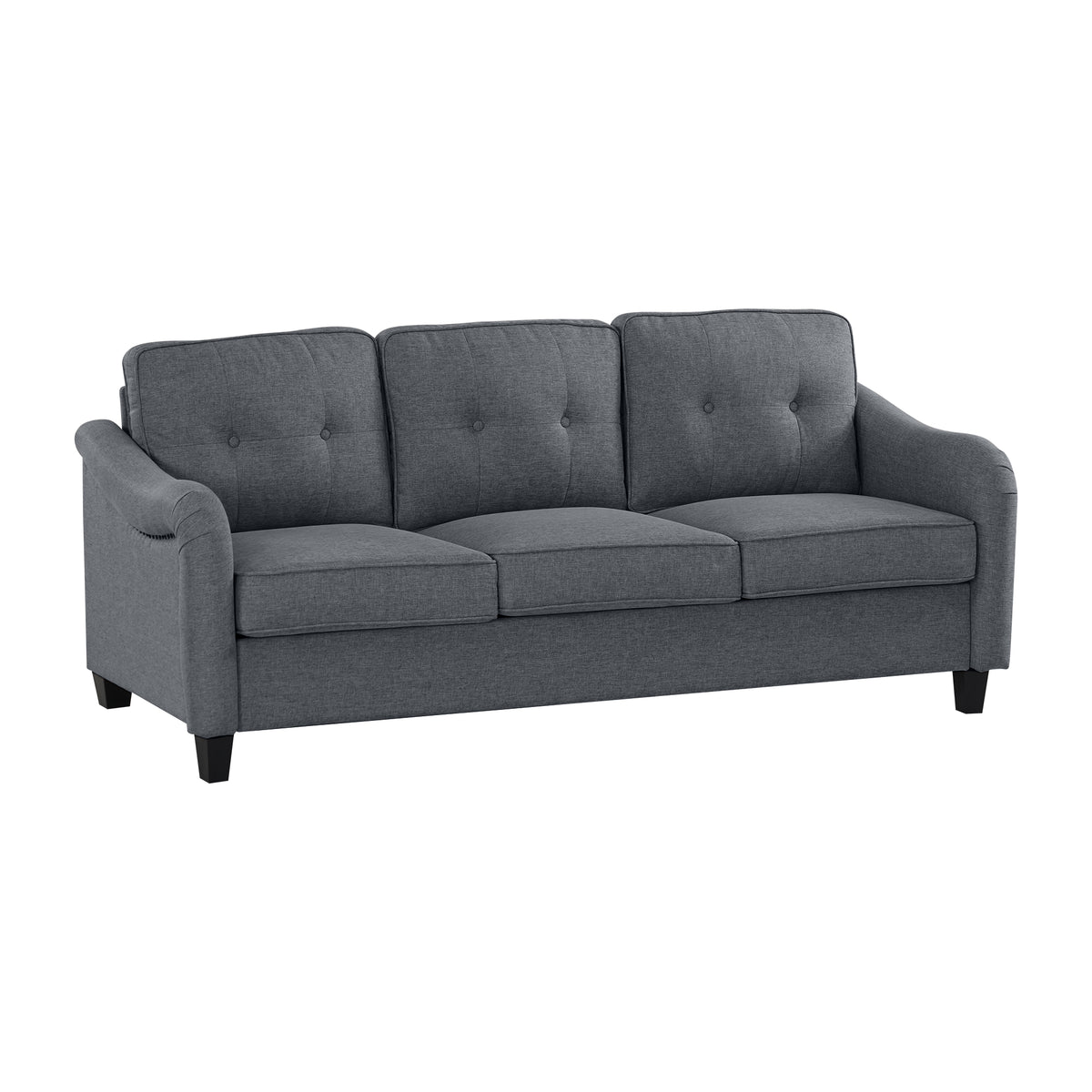 Eeeza Modern Sofa Set with 3-Seater, Loveseat and Armchair, Polyester