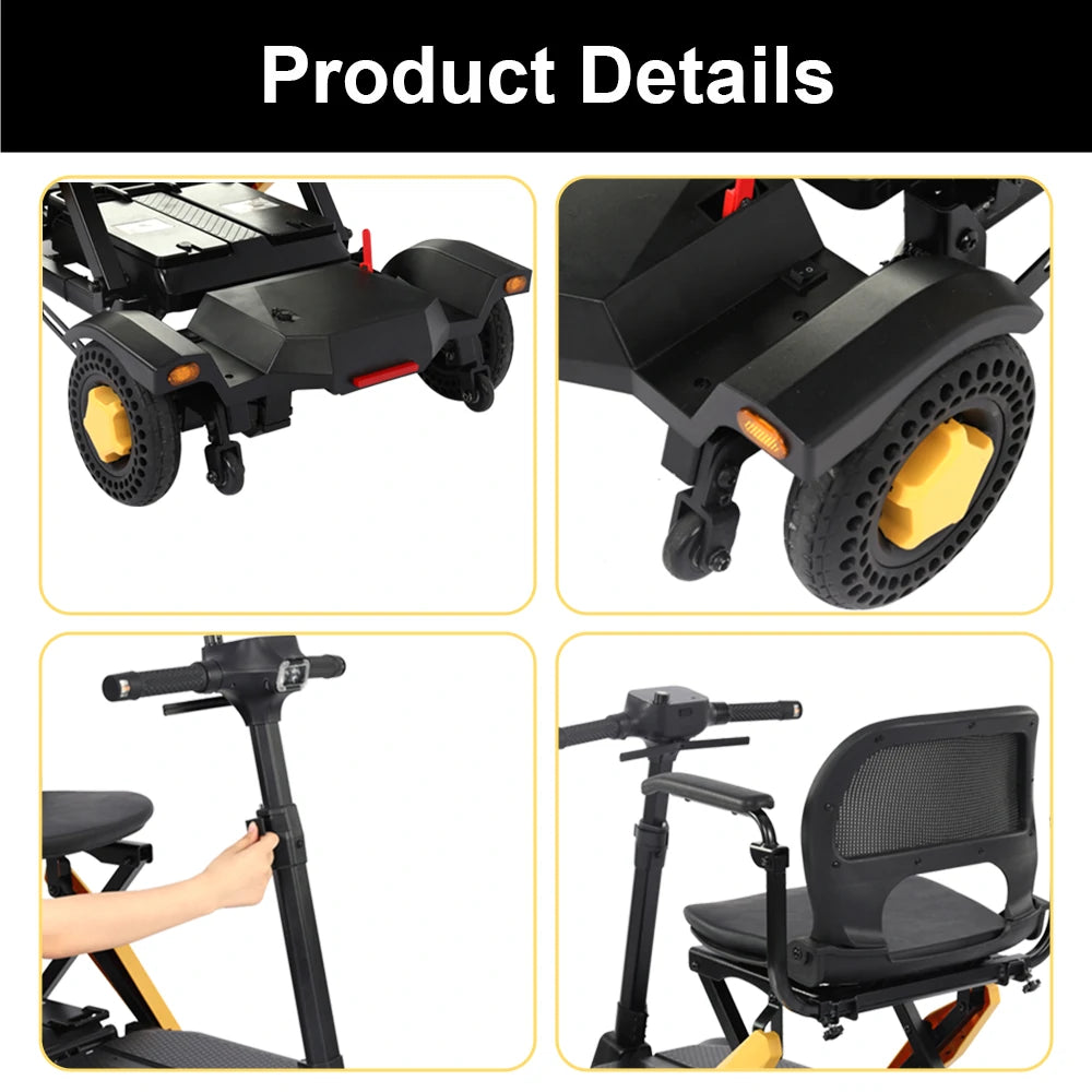 Jemeela MS310 Automatic Folding Mobility Scooter, 250W, 24V 5.2Ah