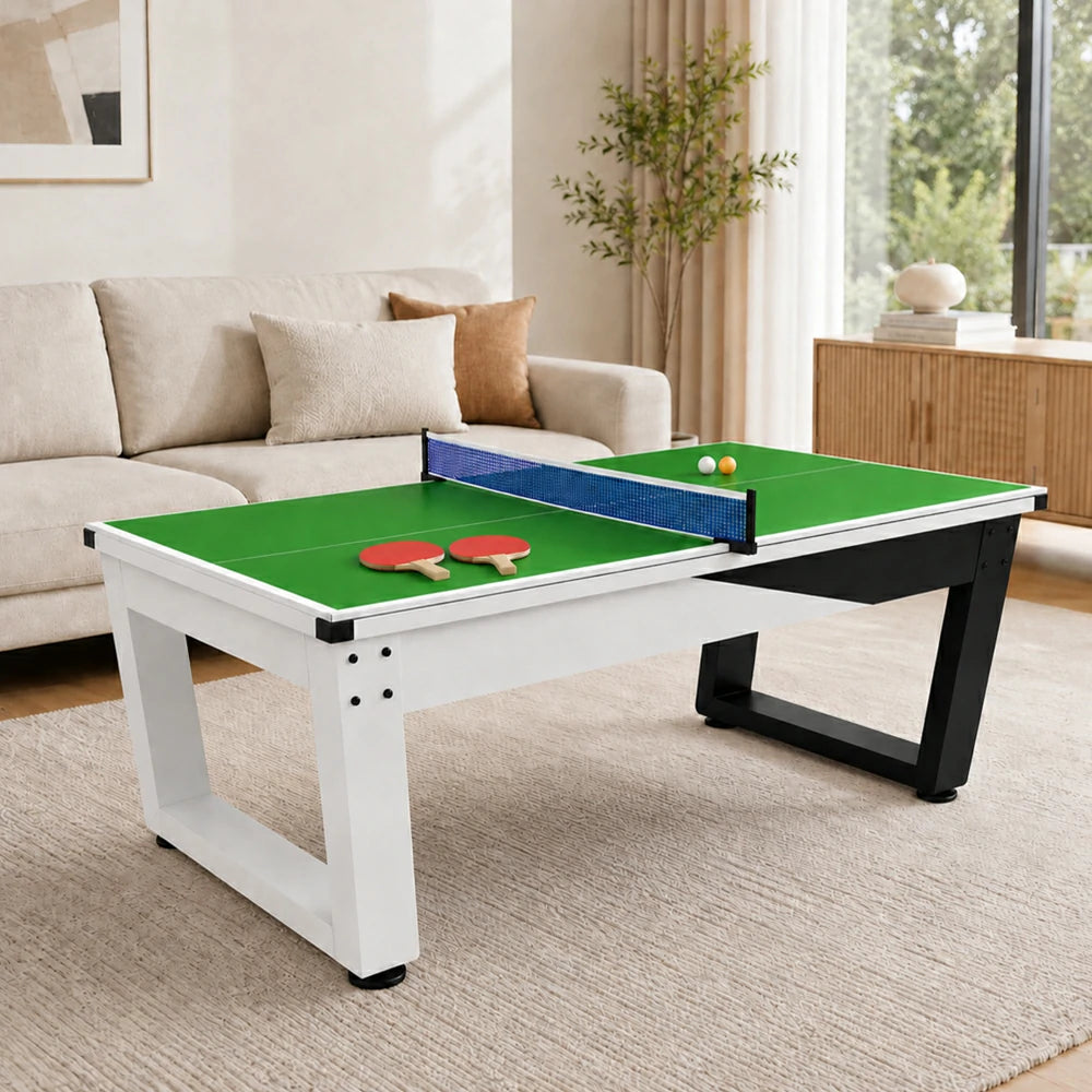 Pool Table with Marble Slate, Iron Legs and Complete Accessories, 7ft
