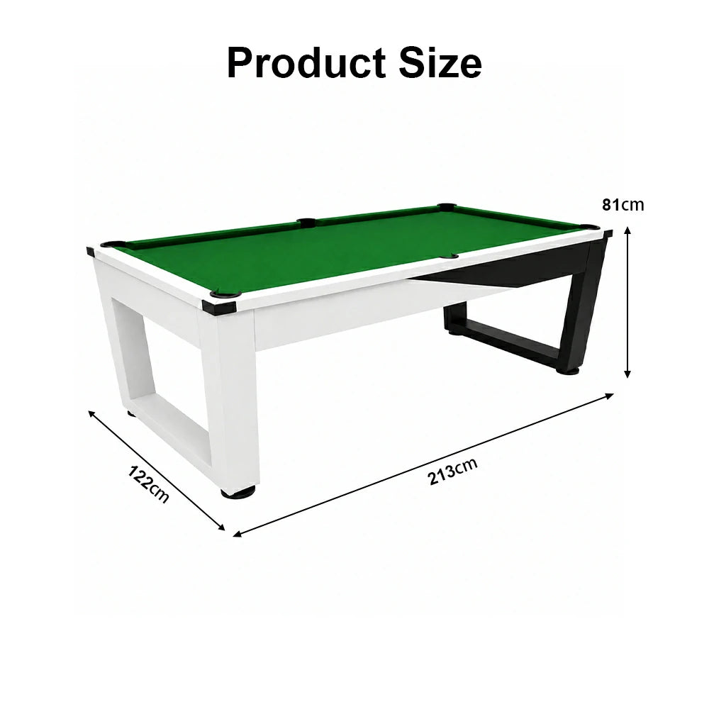 Pool Table with Marble Slate, Iron Legs and Complete Accessories, 7ft