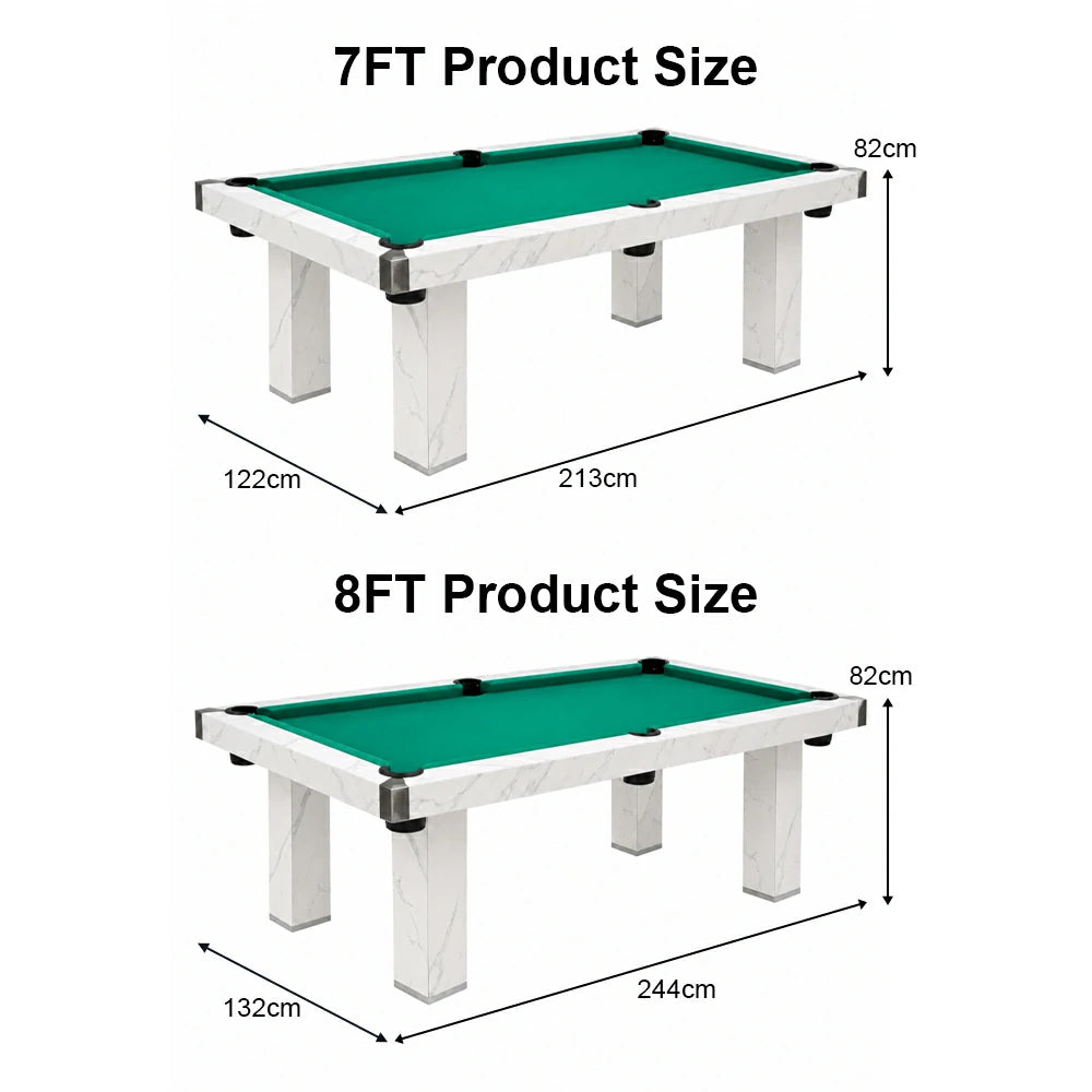 Eeeza Billiard Pool Table for Outdoor, Marble, Weatherproof