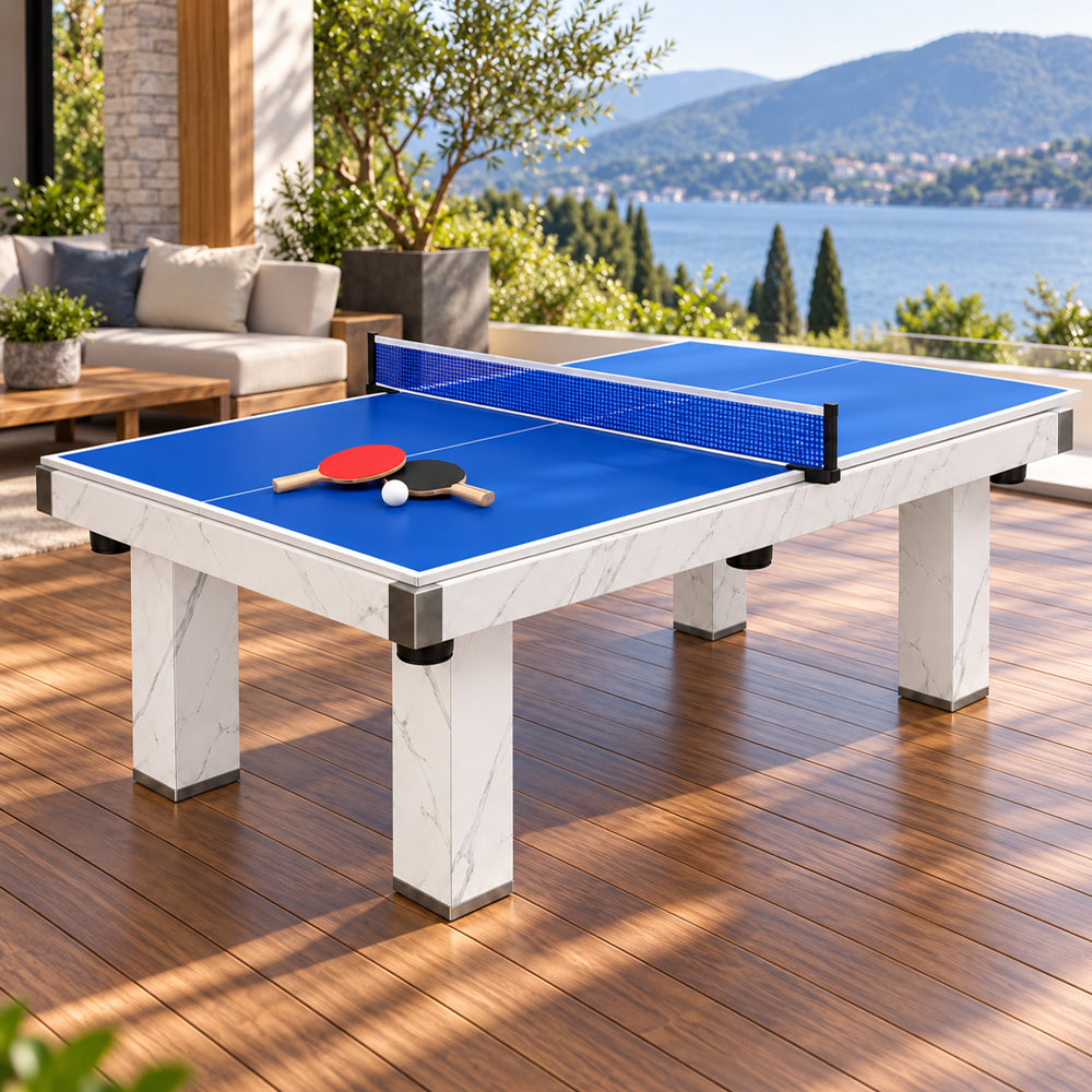Eeeza Billiard Pool Table for Outdoor, Marble, Weatherproof