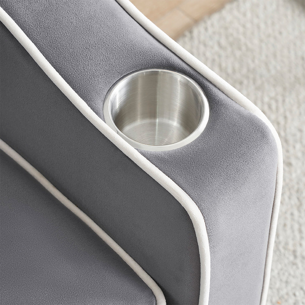 Single-seater Sofa Bed with USB Ports and a Phone Holder, 1.9m Length