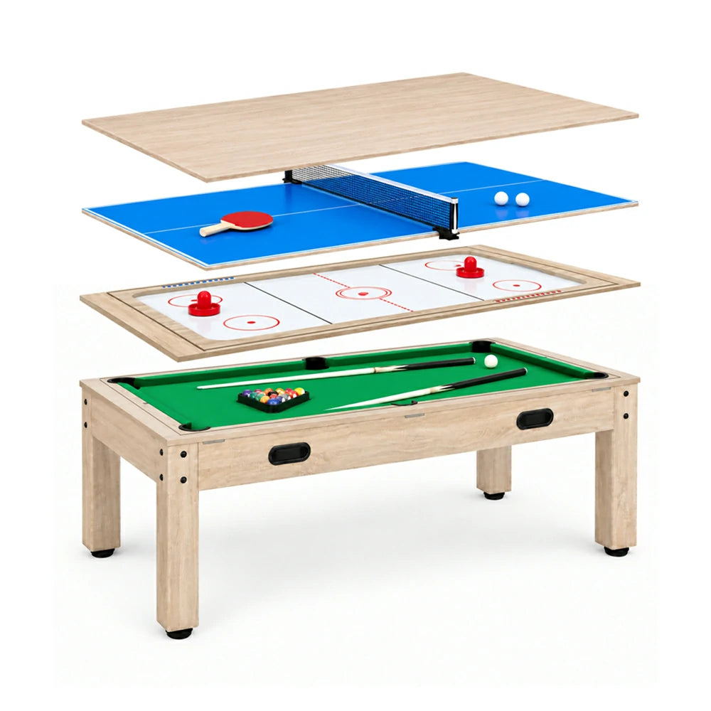 Eeeza 4-in-1 Multi-functional Game Table with Full Accessories, 7ft