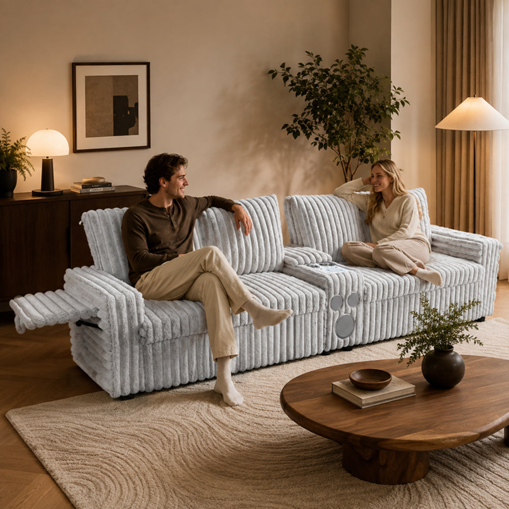 Eeeza Adjustable Modular Sofa Bed with Speaker and Wireless Charger