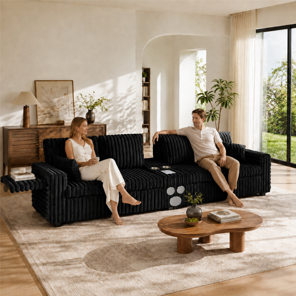 Eeeza Adjustable Modular Sofa Bed with Speaker and Wireless Charger