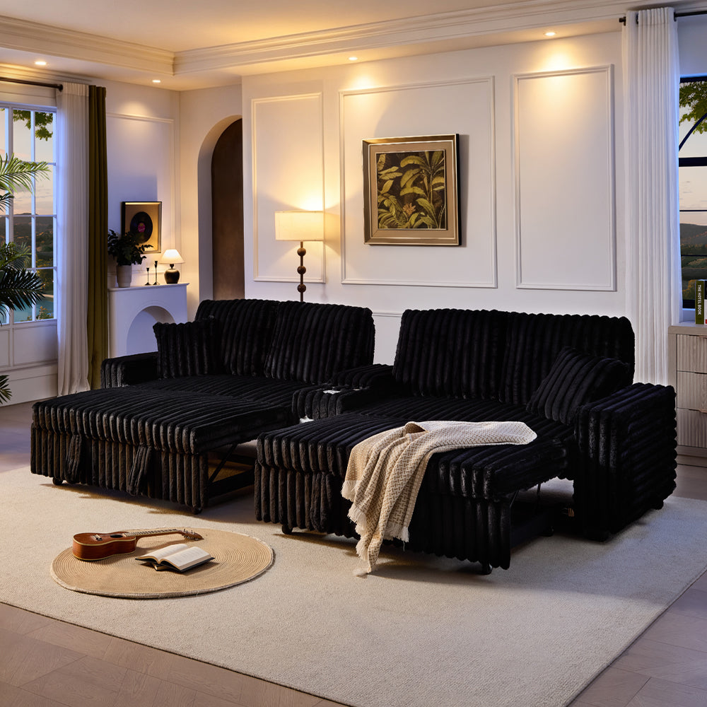 Eeeza Adjustable Modular Sofa Bed with Speaker and Wireless Charger