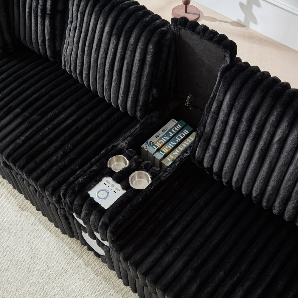 Eeeza Adjustable Modular Sofa Bed with Speaker and Wireless Charger