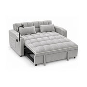 Eeeza Modern Sofa Bed with Phone Holder, Velvet, 2-seater, 190cm