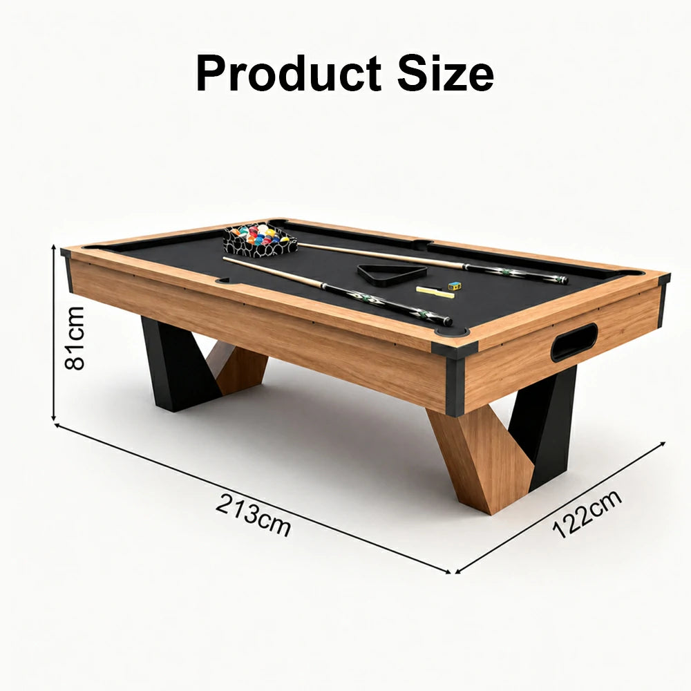 Eeeza Pool Table with Ball Return and Tabletop, Full Accessories, 7Ft