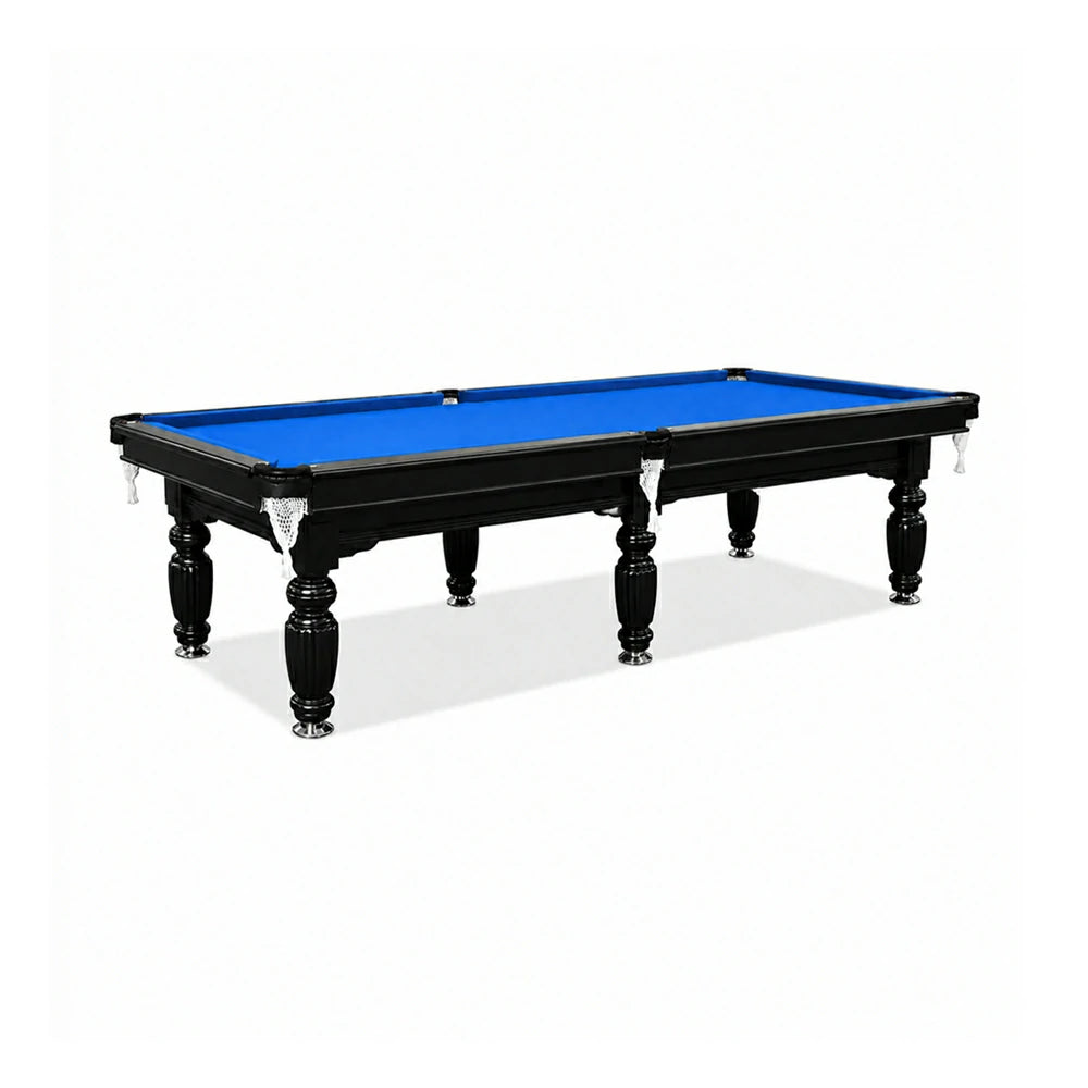 Eeeza Slate Billiard Pool Table with Accessories, Black Frame, 9Ft