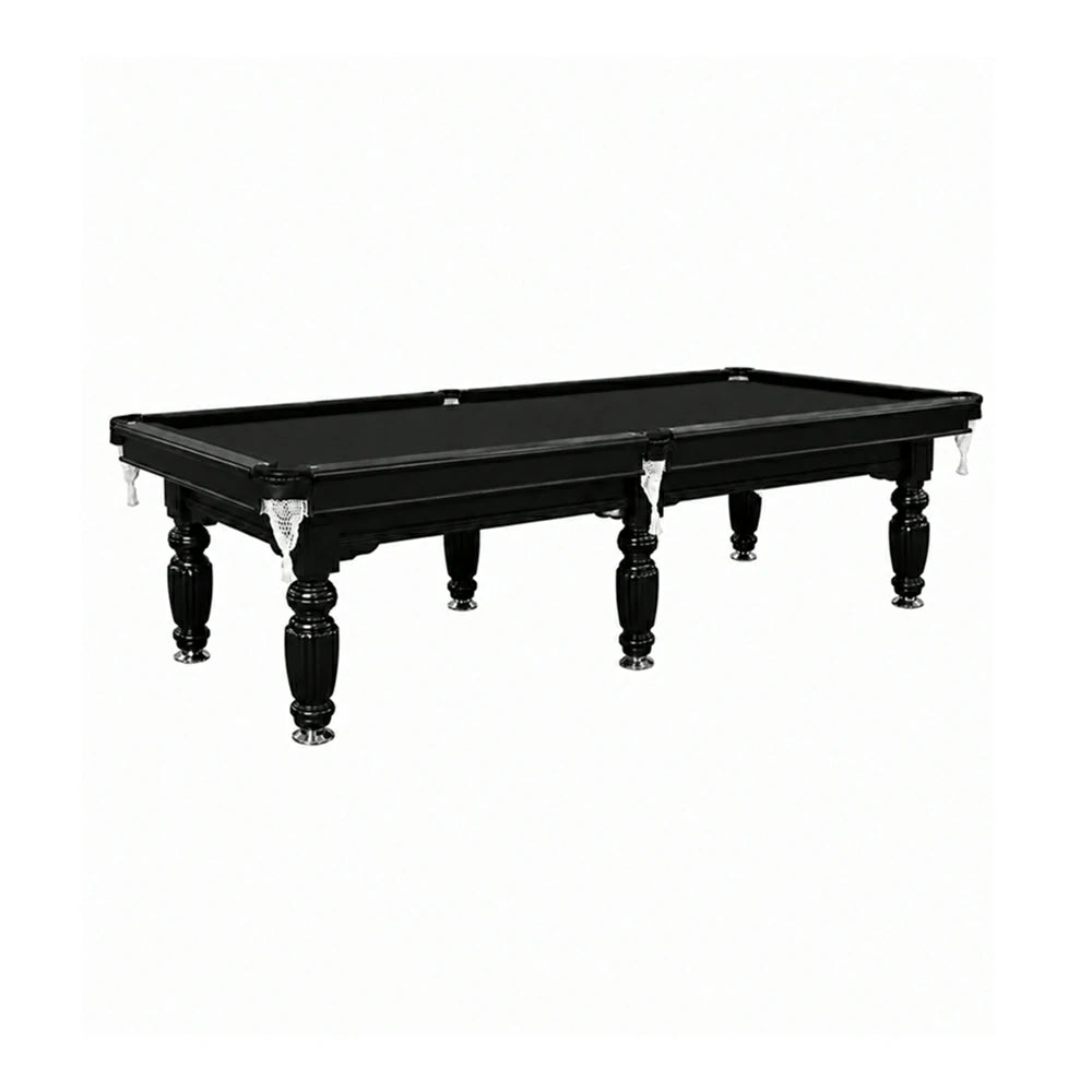 Eeeza Slate Billiard Pool Table with Accessories, Black Frame, 9Ft