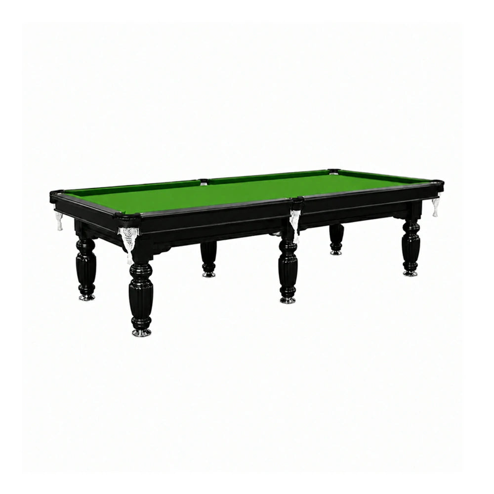 Eeeza Slate Billiard Pool Table with Accessories, Black Frame, 9Ft
