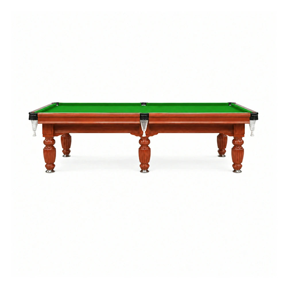 Eeeza Slate Billiard Pool Table with Accessories, Walnut Frame, 9Ft